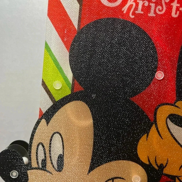 2010 Disney Mickey & Pluto Joyful Christmas Lights Lighted Sculpture 15 Inch - Picture 6 of 10